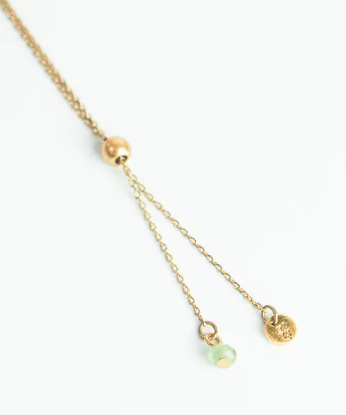 Encachette ロングネックレス ラブラドライト ■長さ:最長約78cm ■天然石(メイン):約0.7×1.6cm ■天然石(チェーン端):約0.4×0.3cm